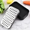 Stainless Steel Cheese with Food Saver Container Grater Oval Shape Multi Function Vegetable Slicer Kitchen Gadget For Cooking