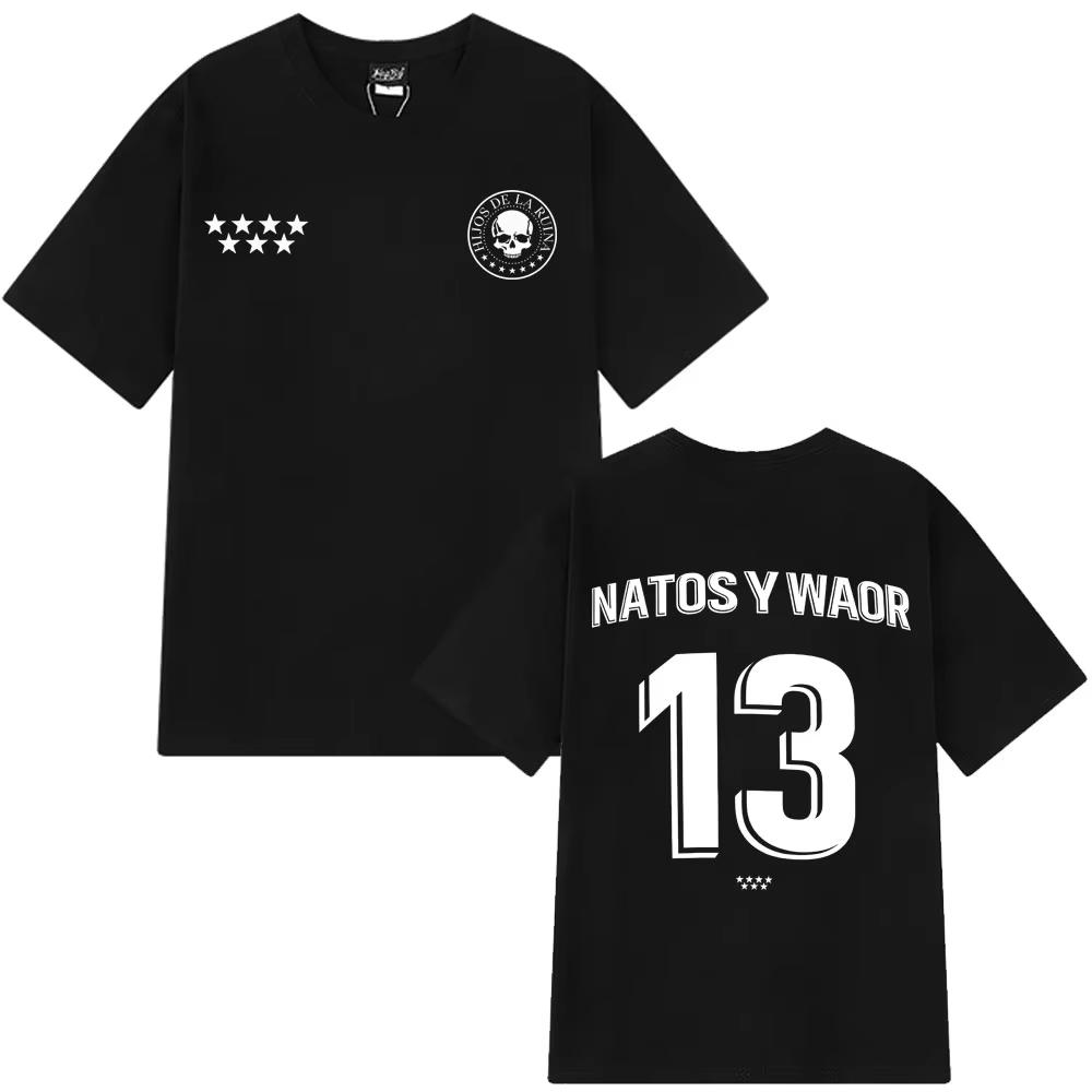 

Rapper NATOS WAOR 13 T Shirt Fashion Hip Hop Vintage T Shirt Mens Women Clothing Cotton Summer Oversized Tshirt Streetwear Top S