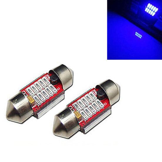 2 Stück blaue SMD-LED 31 mm 10 Glühbirnen Soffitte für Auto-Kuppel-Kartenbeleuchtung zu Hause