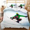 Skifahren Bettbezug Set Schneeberg Bettdeckenbezug Extremsport Spiel Polyester Steppdecke Bezug Snowboard Doppel Queen King Size