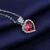925 Sterling Silver Necklace Shiny Ocean Star Zircon Heart Pendant Necklace Women's Party Birthday Wedding Jewelry Gift