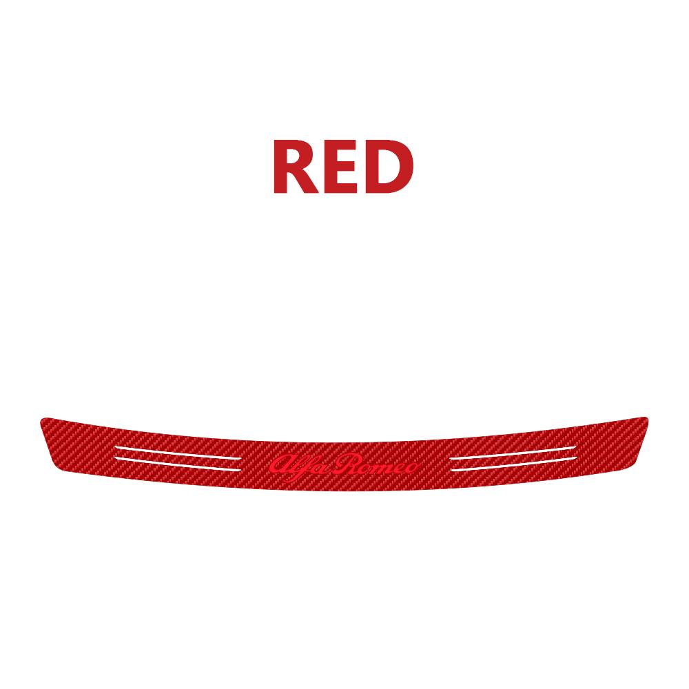 VKD2 1PCS Car Carbon Fiber Tail Trunk Rear Bumper Load Edge Protector Sticker For Alfa Romeo Giulia Mito Stelvio Sportiva Giulietta