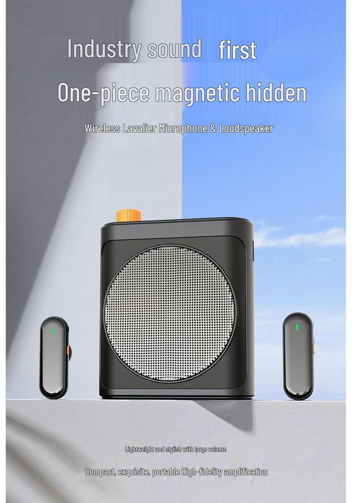 Compact Bluetooth Megaphone with Wireless Mic & Magnetic Mount for Teachers, Guides, and Outdoor Use