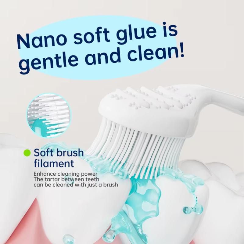 8/16Pcs Portable And Individually Packaged 3-In-1 Brush Head Toothbrush Floss Disposable Toothbrush For Adults On Business Trips