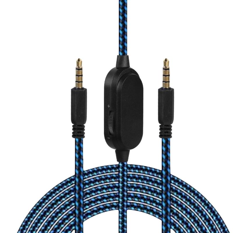 

Replacement Nylons Braideds Gaming Headsets Sound Cable for AW310H with Inline Controls 1