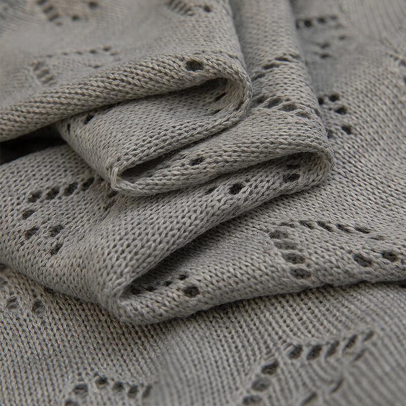 Sibaishe Women's Hollow Knit Short Sleeve Top