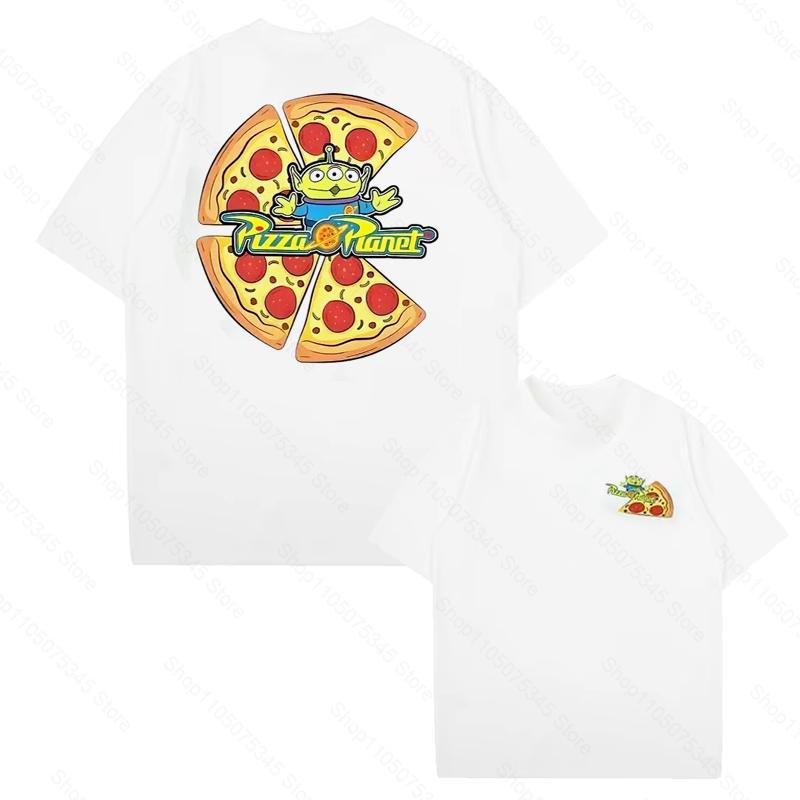 Toy Story Cartoon T-Shirt Coole Autos Pizza Planet Aliens Streetwear Paar Unisex Herren Sommer Baumwolle Damen T-Shirt Oversize Atmungsaktiv