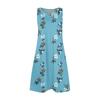 Women Summer Dresses V-Neck Print Sleeveless Sundress Casual Dress