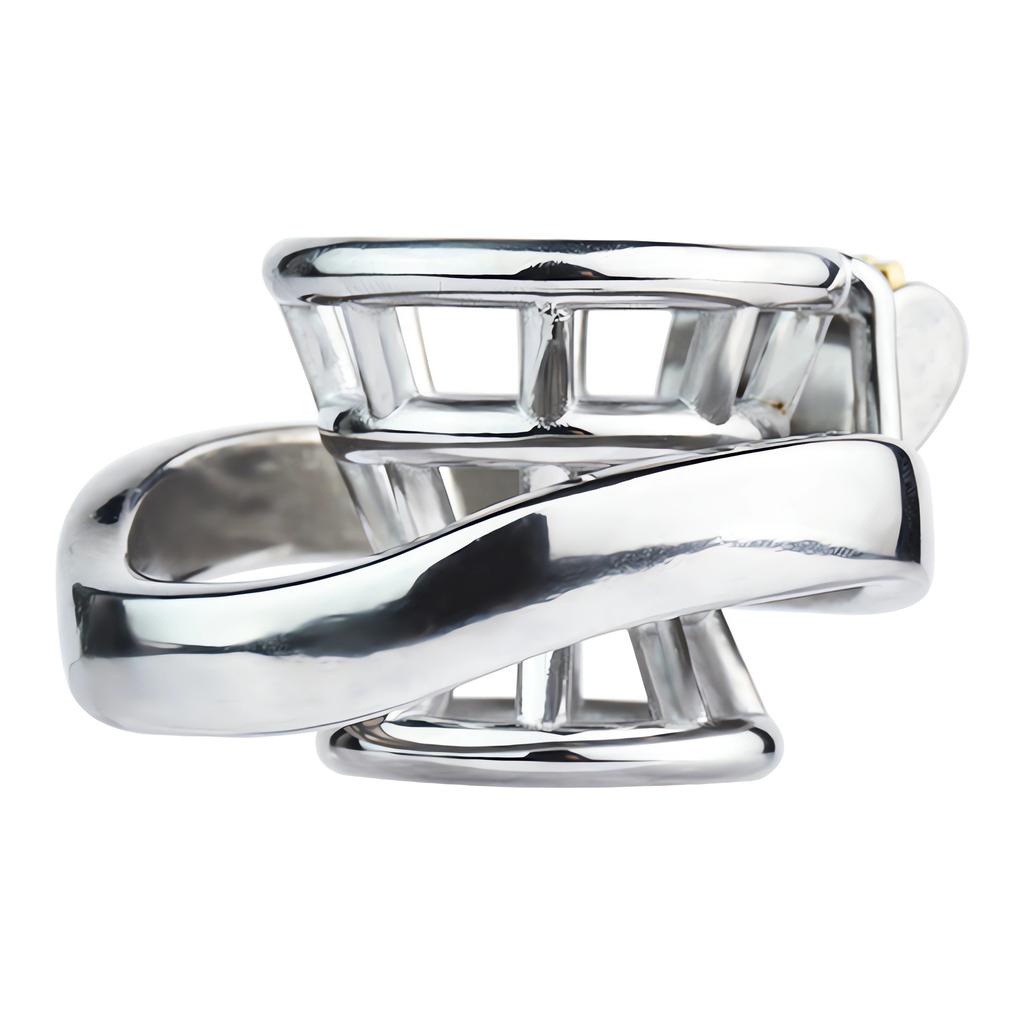 Men's Metal Cb Lock Stainless Steel Chastity Cage Penis Ring Gay Sex Toys Cuckold