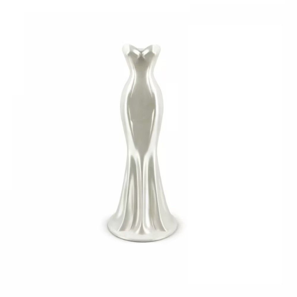 Gown-Shaped Elegant Dress Vase Twisted Design Decorative Vase  Home Desktop Decorations
