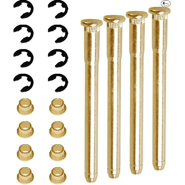 4PCS Door Hinge P and Bushings Kit Car Front Door Hinge Pin, Metal Vehicl