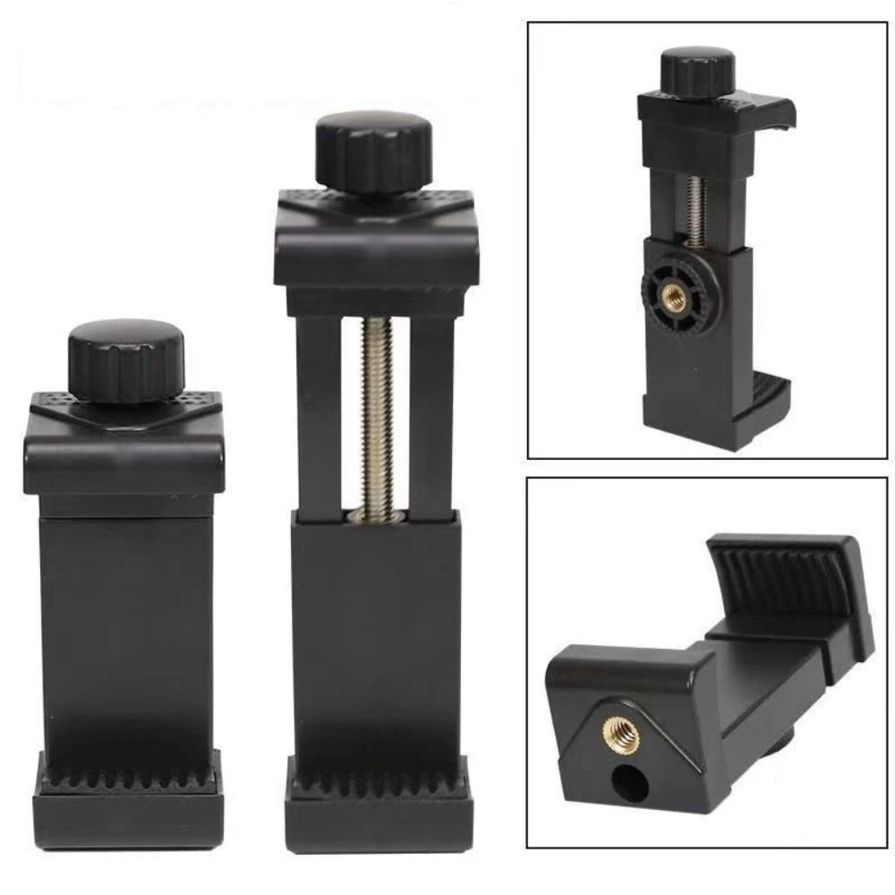 NEW 1/4 inch Screw Tripod Mount Adapter Two-hole Adjustable Tripod Phone Holder Universal Cellphone Clamp Live Streaming