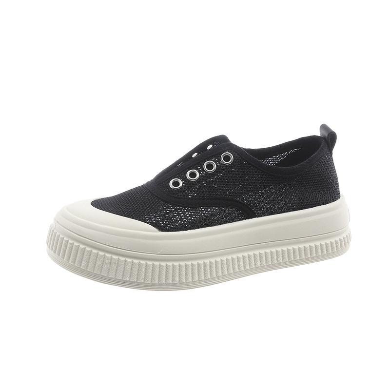 

Сетчатые белые туфли женские летние новые однопедальные ленивые туфли тонкие дышащие туфли для рыбалки туфли на толстой подошве 38