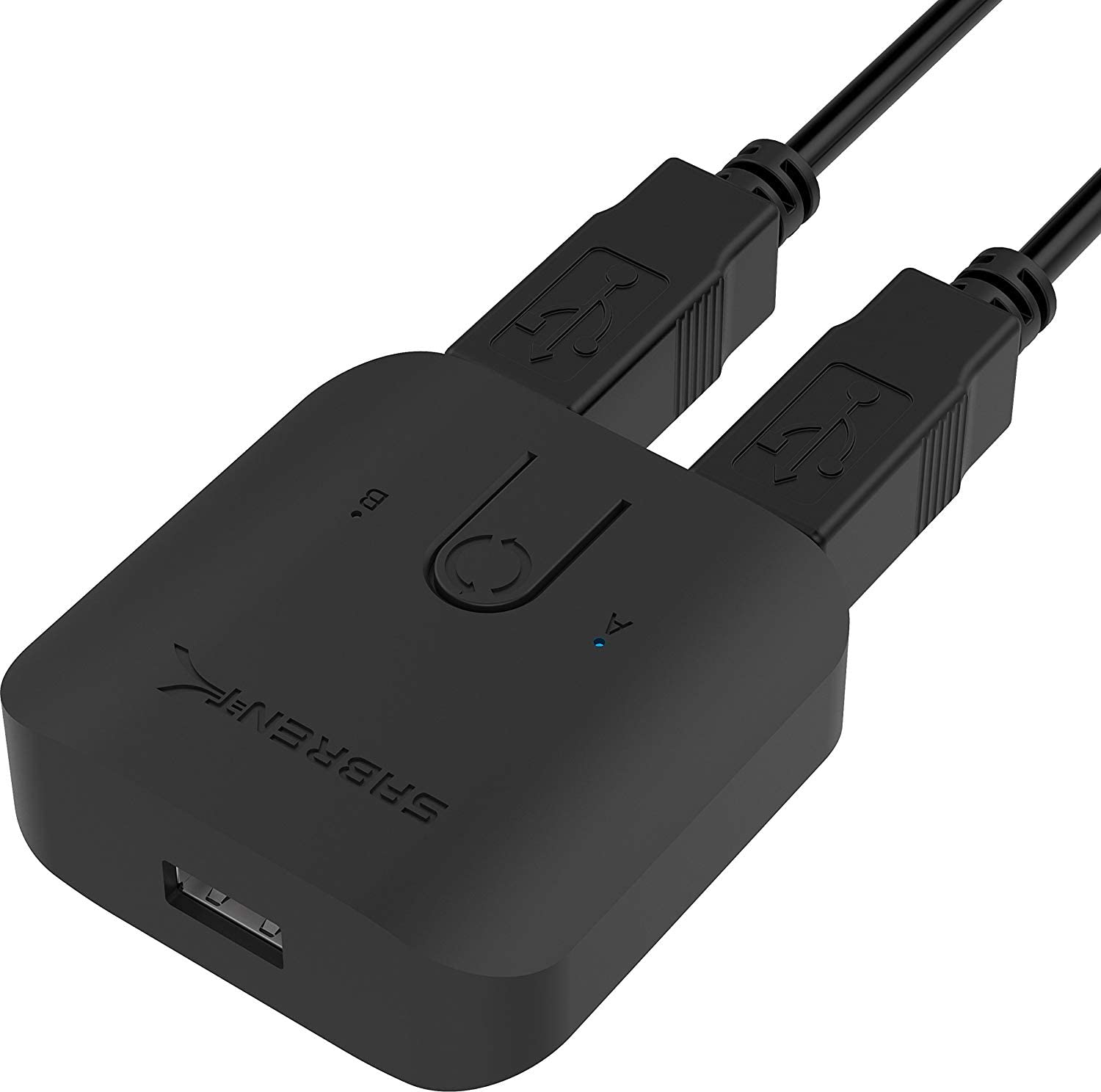 

SABRENT USB KVM 2 порта 1 выход USB для флэш-памяти Совместим с Mac и Windows PC со светодиодным индикатором переключения, Вход, Клавиатура, Мышь, Ноутбук,