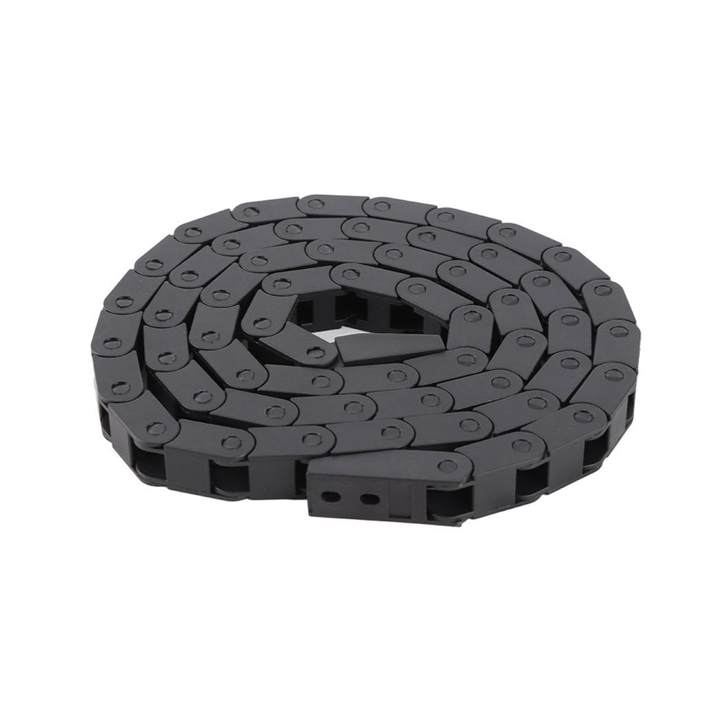 7 x 7 mm schwarze Energieschleppkette aus Nylon mit Brücke für 3D-Drucker, CNC-Werkzeugmaschine