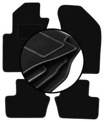 Complete Set of Velour Floor Mats For: Jeep Compass MK49 SUV (2007-2017)