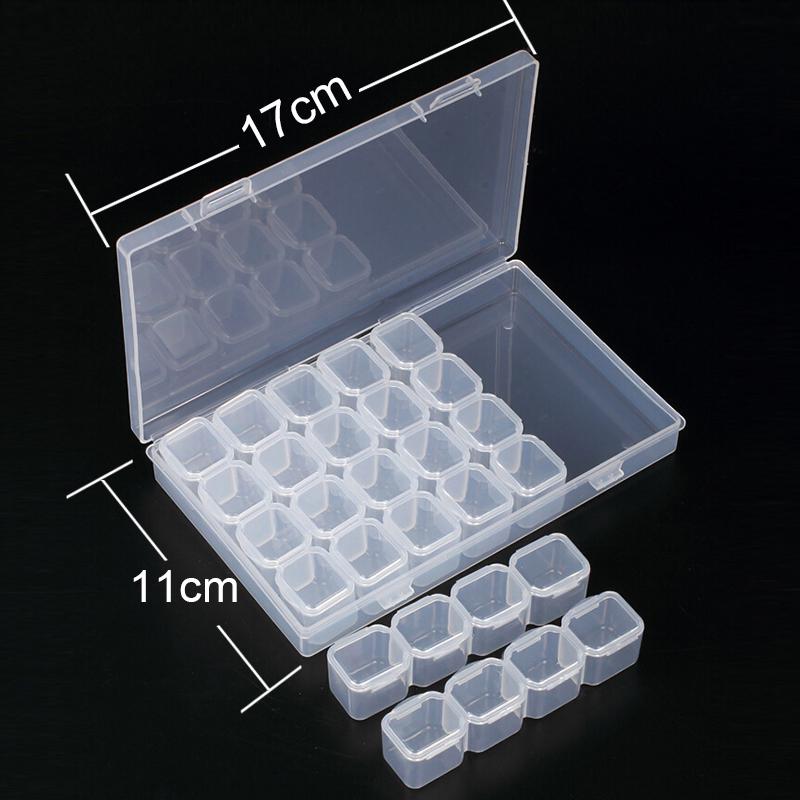 28 Grid Slot Empty Storage Box Clear Nail Rhinestones Storage Case Manicure Tool 28 Grid Slot Empty Storage Box Clear Nail Rhinestones Storage Case Manicure Tool