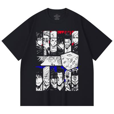 230 Gsm 100% Cotton Jujutsu Kaisen V39 Print Unisex Heavy Cotton T Shirt