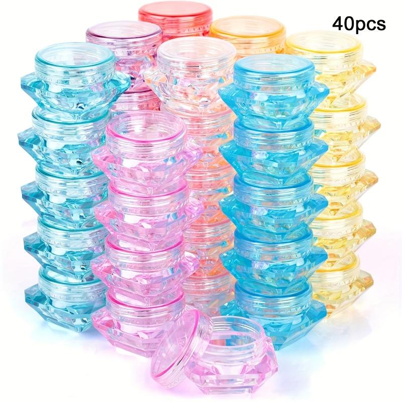 40pcs Cosmetic Containers 3ml Sample Empty Container Plastic Travel Pot Jar Eye Shadow Nails Powder Lotion Cream Sample Storage