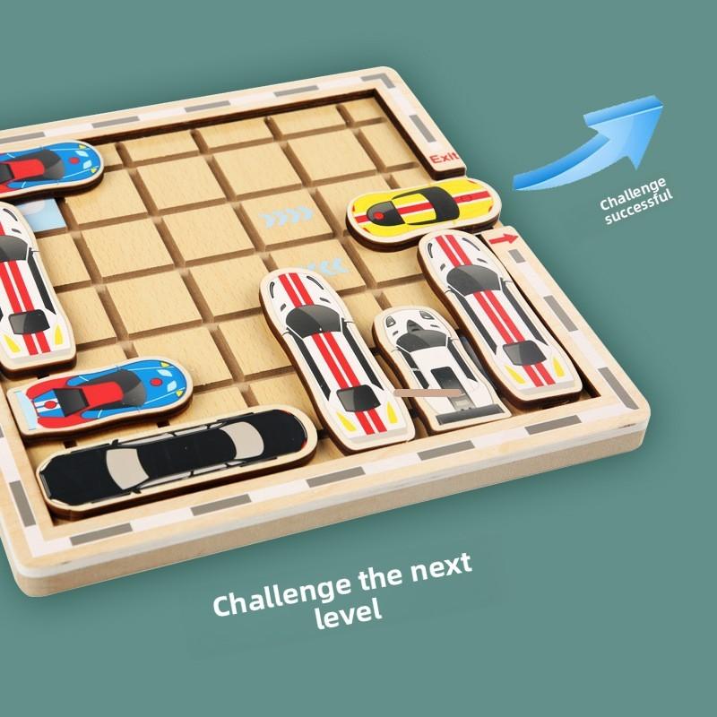 Wooden Car Parking Puzzle Toy For Kids Development And Parent Child Game