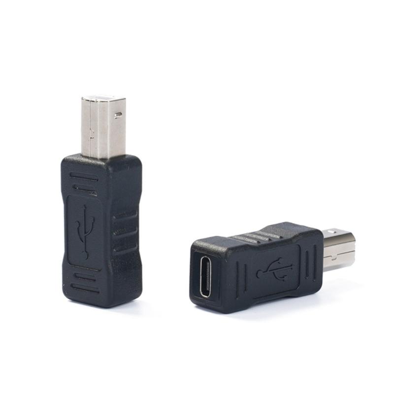 USB Type C Mini5P To USB B Converters for Connecting Printers Scanners and Instrument To USB C Enableds Devices