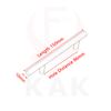 KAK 2" ~ 20'' Gold Küchenschrank T-Stange Gerader Griff Knöpfe Schrankgriff Durchmesser 10mm Edelstahlgriffe Möbelgriff