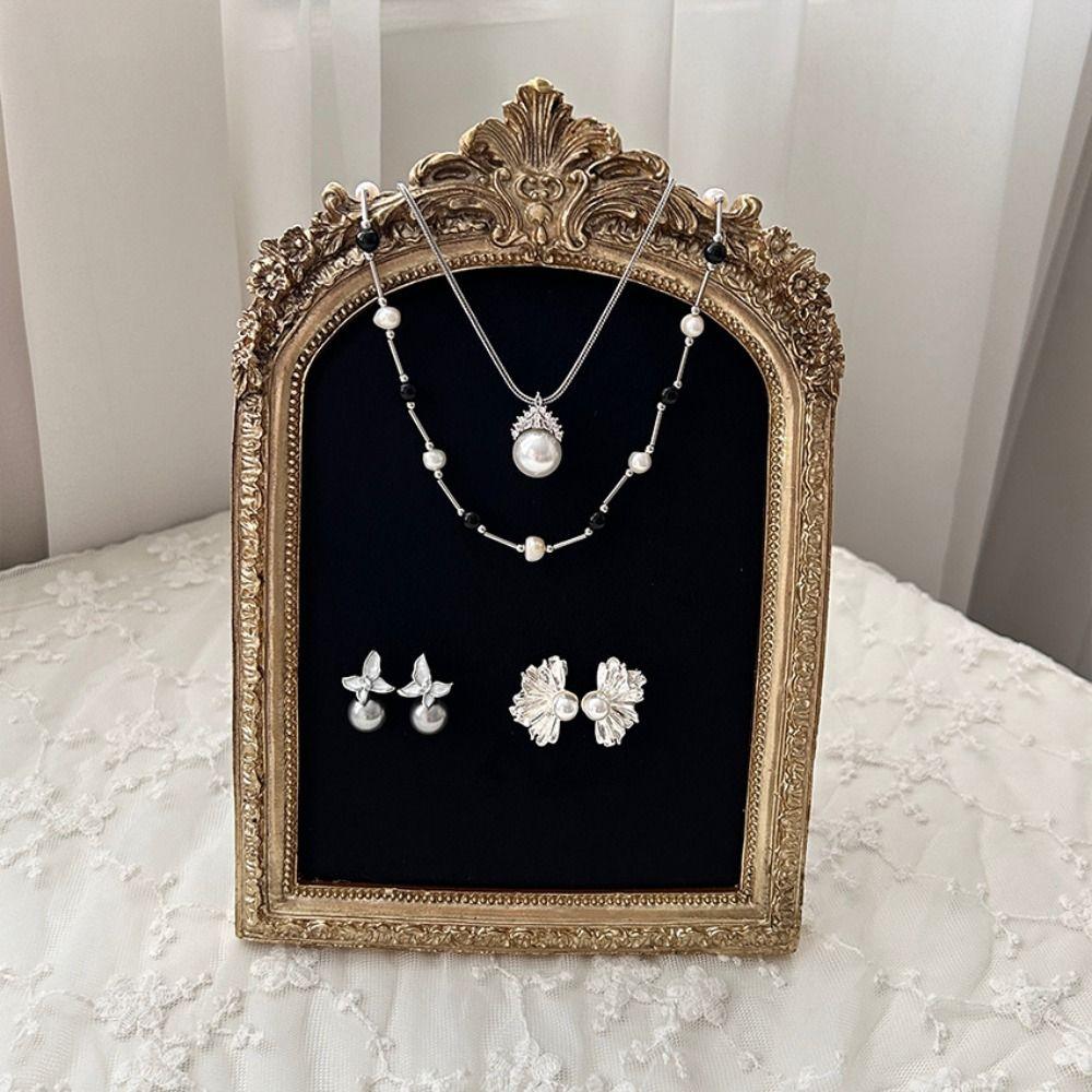 Flower pattern Jewelry Display Bust Model Vertical Desktop Necklace Mannequin  Ornament