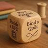 Wooden Quilter Dice with 6 Engraved Quilting Tasks Solid Wood Quilting Projects Decision Dice Sewing Quilting Crafts Enthusiasts Gift