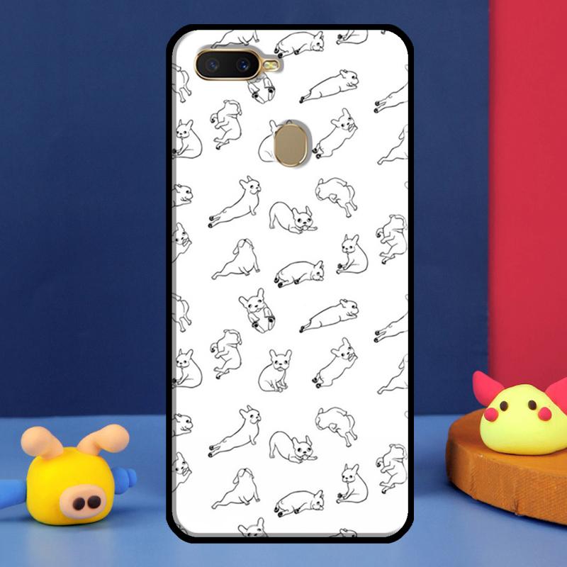 Cute French Bulldog For Oppo A54 A57 S A78 A58 A98 A5 A9 A91 A15 A16 A17 A52 A72 A76 A96 A74 A94 A77 Phone Case