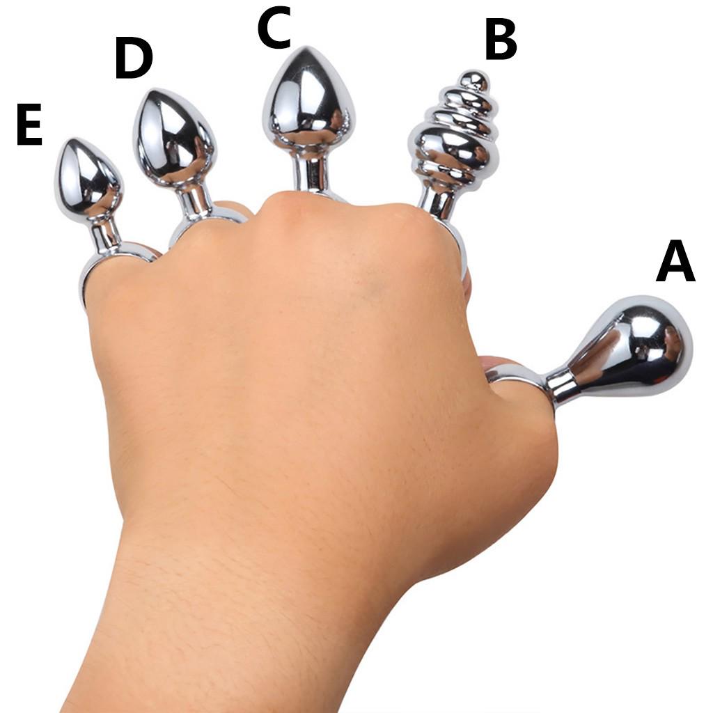 1 szt. Podstawa w kształcie pierścienia z metalowym kamieniem narodzin Butt-Anal-Play