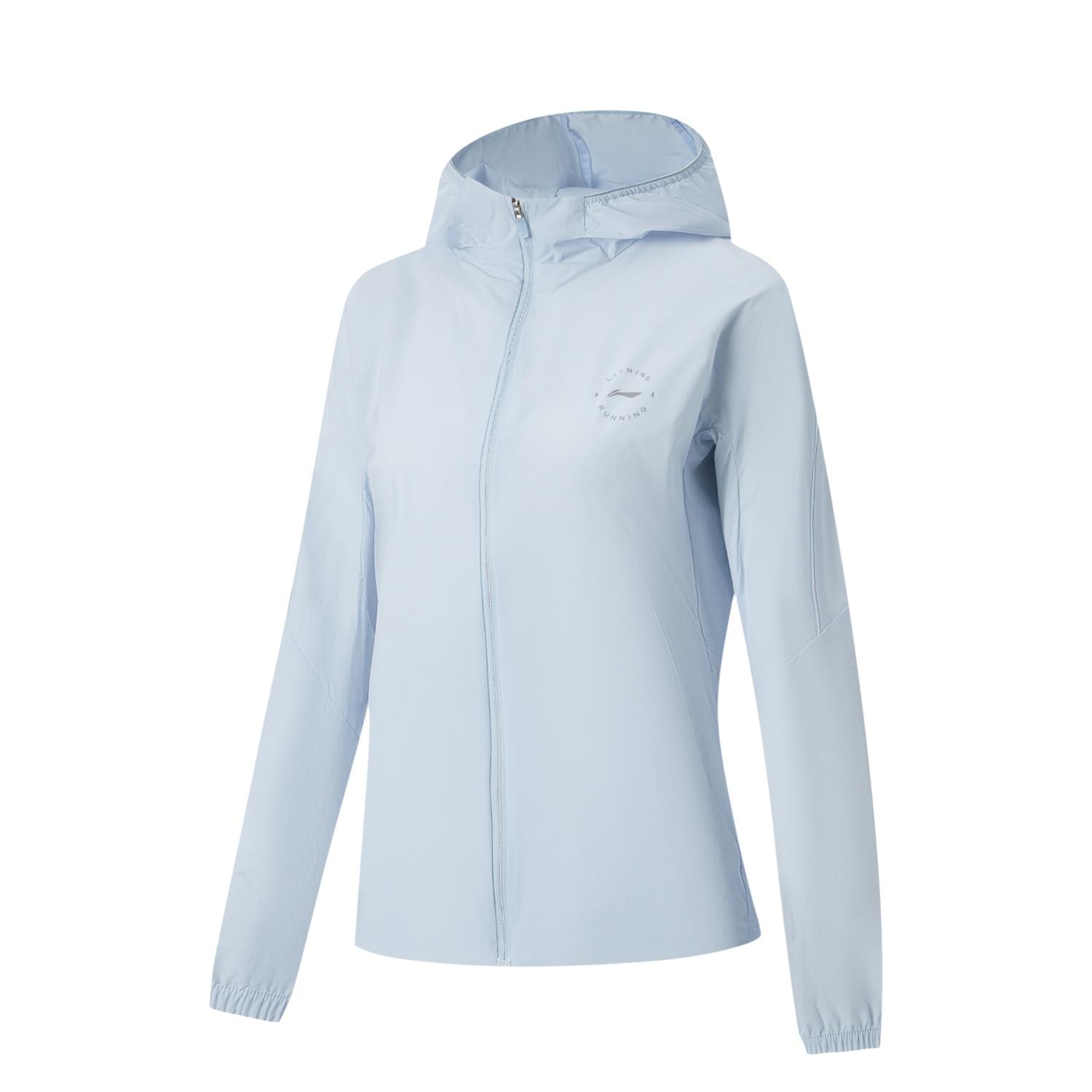 Женская солнцезащитная куртка Li Ning серии для бега, ветрозащитная, водоотталкивающая, УФ-защитная, с капюшоном, куртки AFDW456-6 S