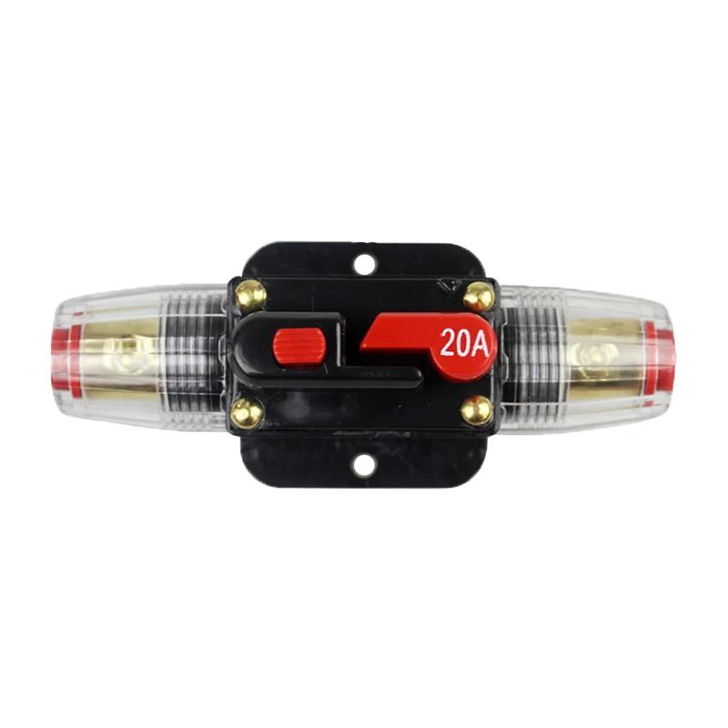 Car Audio System 20A - 150A Manual Reset Circuit Breaker Marine Resettable Circuit Breaker Reset Fuse 12V-24V Automotive Parts