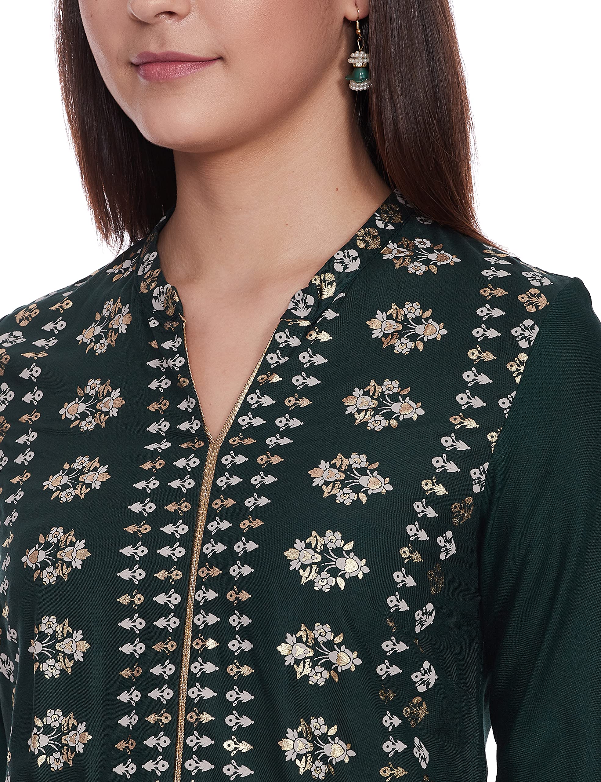 

W for Woman Women s Regular Kurta (21FEW13554L-114310_Green 8) S зелёный