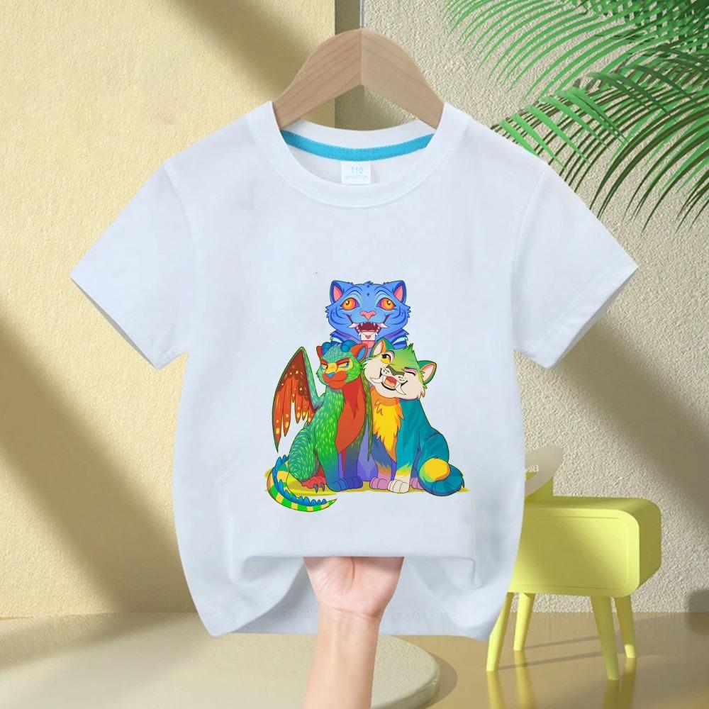 Children's Clothing KPop Devil Hunter Print Children's T-shirt Fashion Casual Top Movie Round Neck Cartoon Girl Boy T-shirt Casual