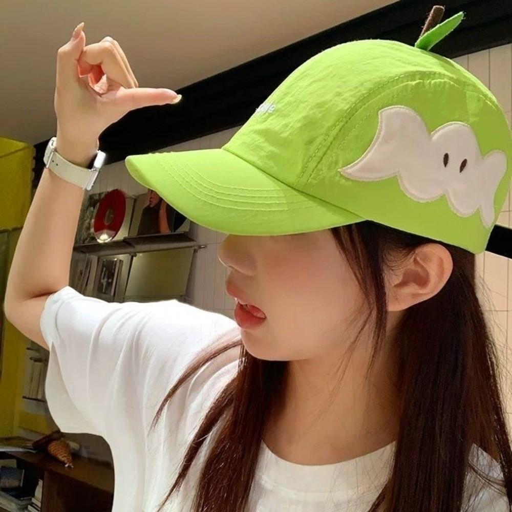 Peaked Embroidered Letter Hat Cotton Creative Fruits Cap Casual Fruits Baseball Cap Girl