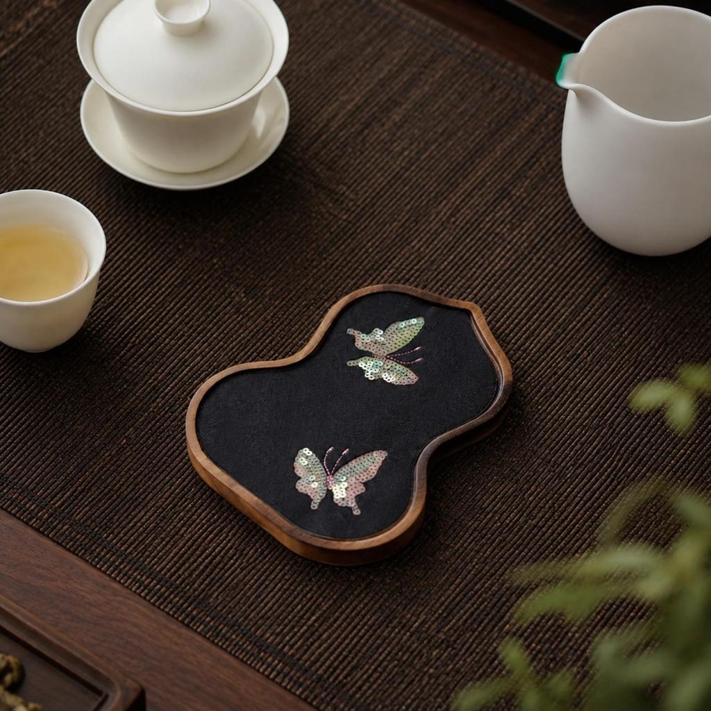 Walnut Wood Tea Tray Wooden Dry Brewing Sturdy Elegant for Tabletop