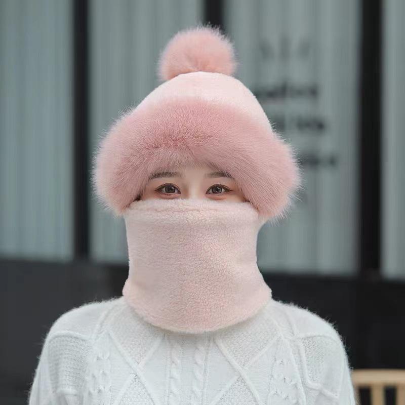 

Зимняя бархатная утолщенная шапка, велосипедный ветрозащитный шарф-маска, интегрированная защита ушей, теплая сумка для головы, интегрированная шапка