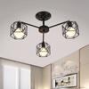Modern Ceiling Lamp E27 Chandelier Lighting Black Iron Cage  Light Fixtures Kitchen Bedroom Living Room Other Bedrooms Home Ligh