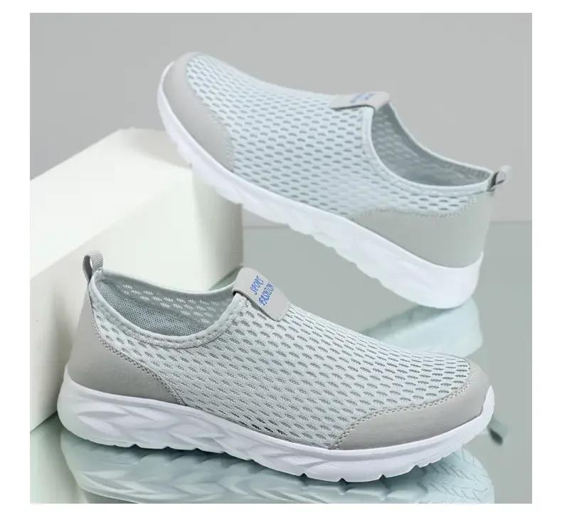 Fashion Men Shoes Slip On Fashion Sneakers Male Sport Running Shoes Breathable Gym Training Walking Tennis Shoes Non Slip Workout Flats