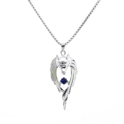 Wolf Pendant Necklaces For Men Glow Domineering Animal Chain Glowing Necklace
