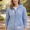 Life Is Good Hoodie Womens XL Blue Full Zip Drawstring Hood Logo Pocket