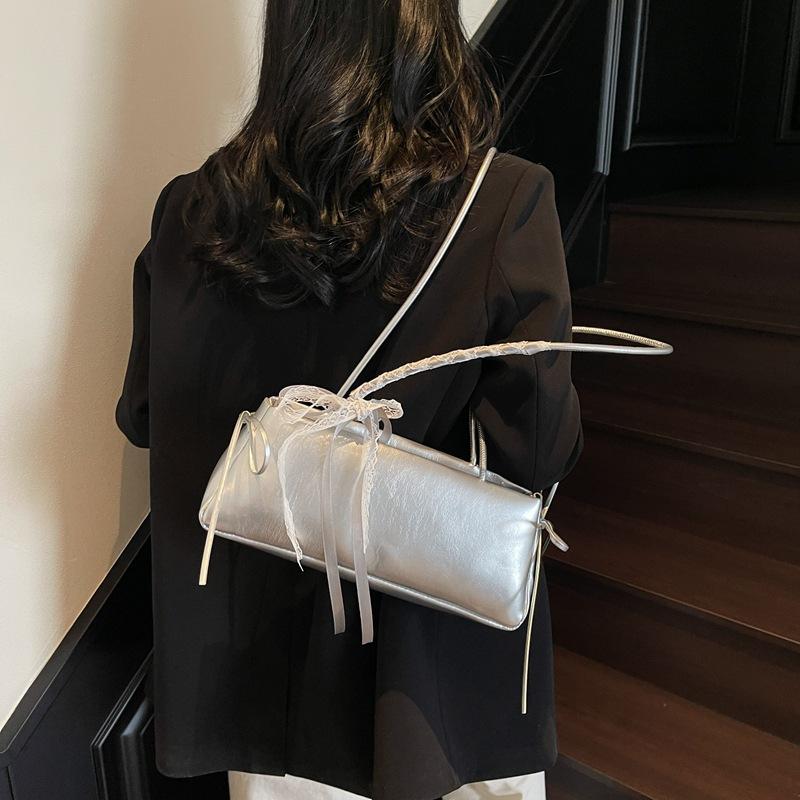 Exquisite Simple High-quality Texture Pu Women's Boston Bag New Sweet Silk Scarf Fashion Shoulder Messenger Bag Women