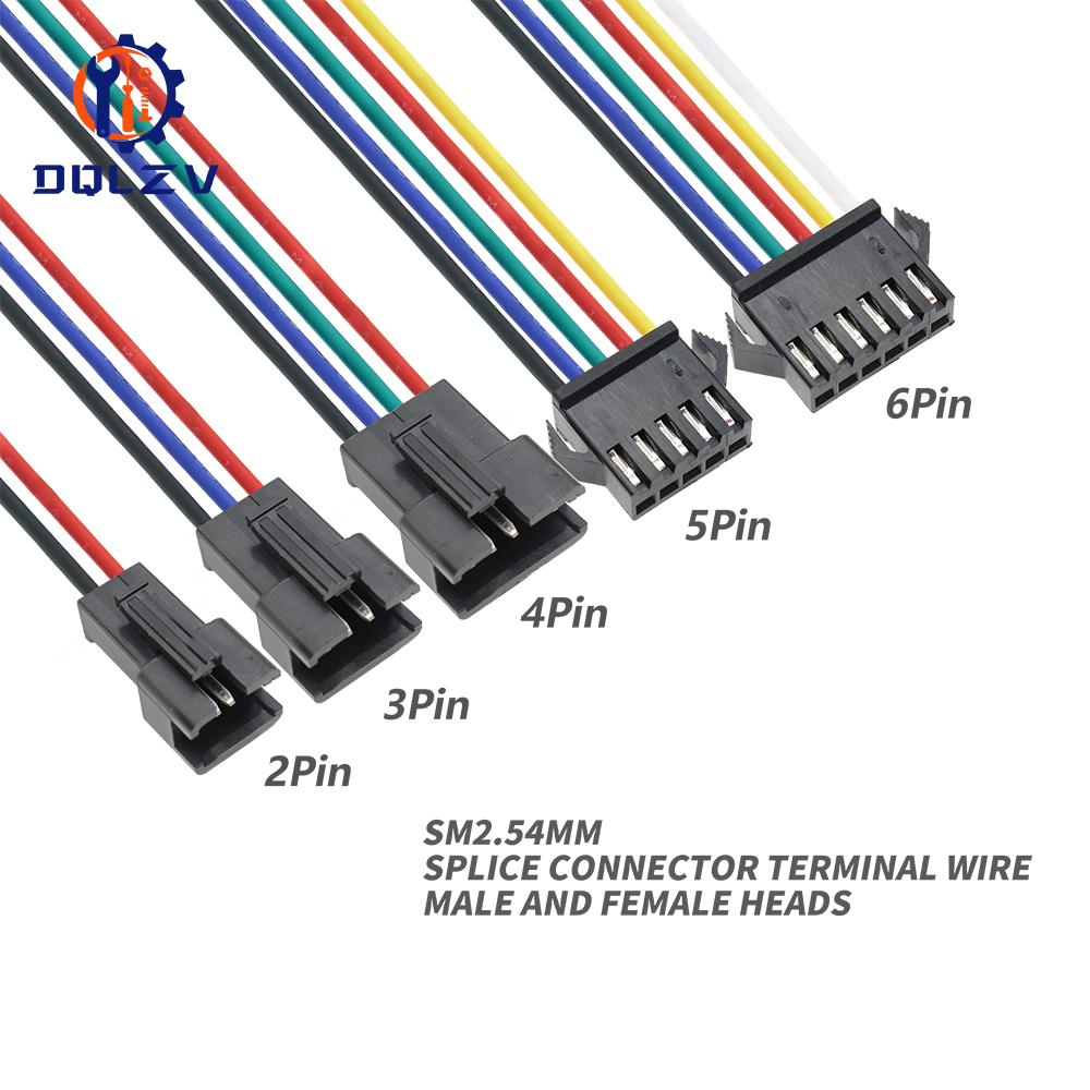 2.54mm SM 2 3 4 5 6Pin Connector Plug Male / Female Head Wires Cables DC Wire Connector Micro Male Female Plug Connectors