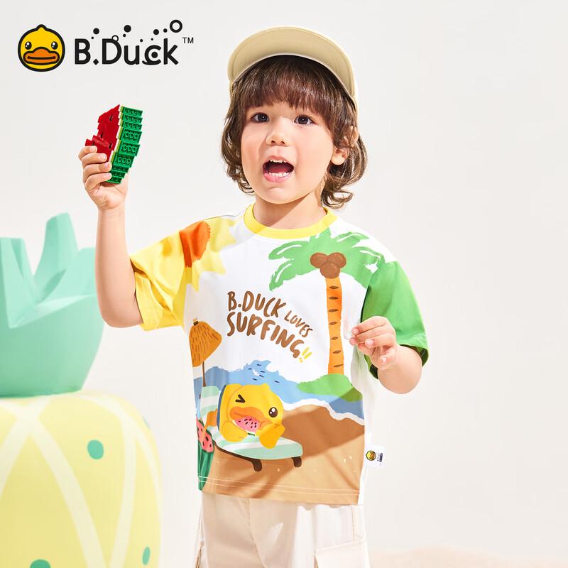 B.Duck Kids' Cartoon Ice-Cool Quick-Dry Short Sleeve T-Shirt