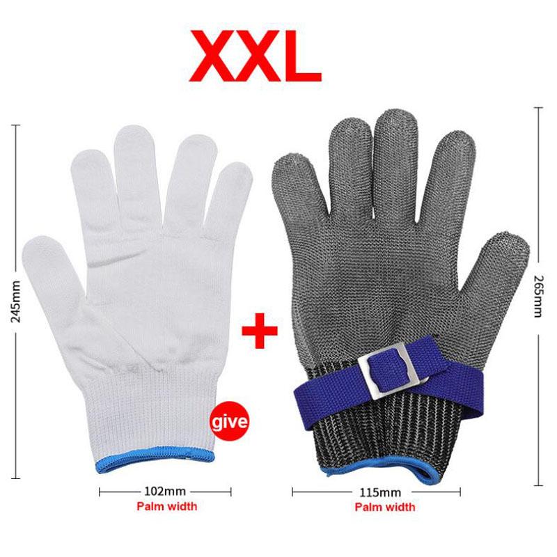 Stainless Steel Gloves Anti-cut Wear-resistant Slaughter Gardening Hand Protect Working Gloves Metal Mesh Butcher Kitchen Gloves