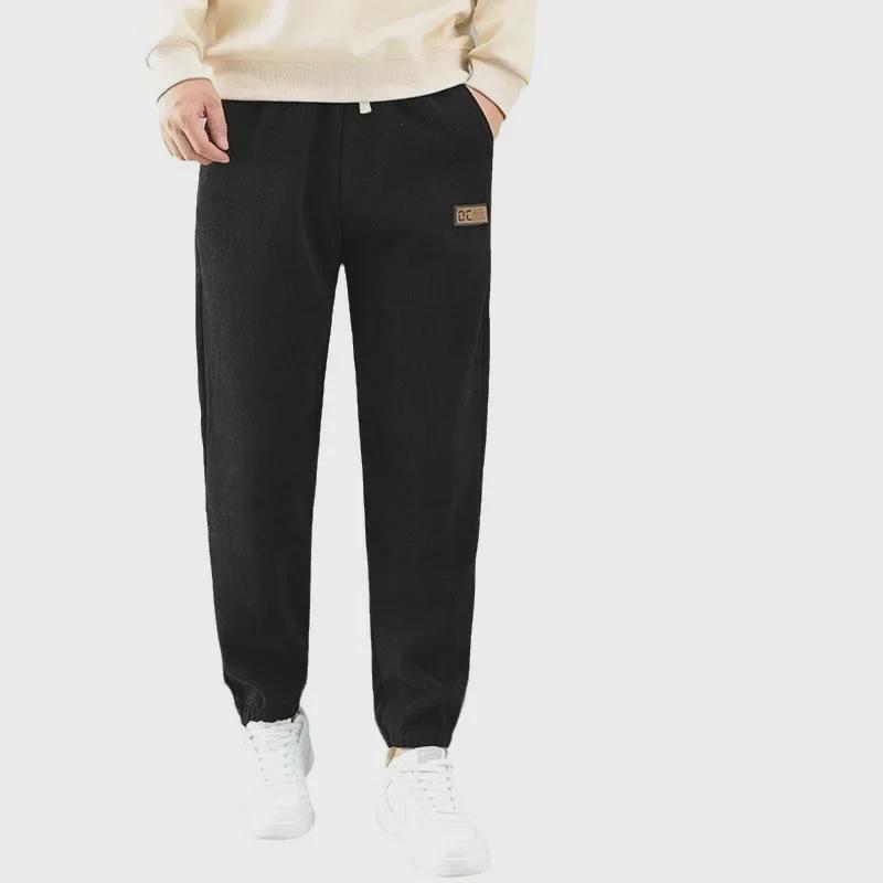 Men’s Corduroy Zipper Sweatpants: Autumn/Winter Trend, Plus Velvet, Korean Style.