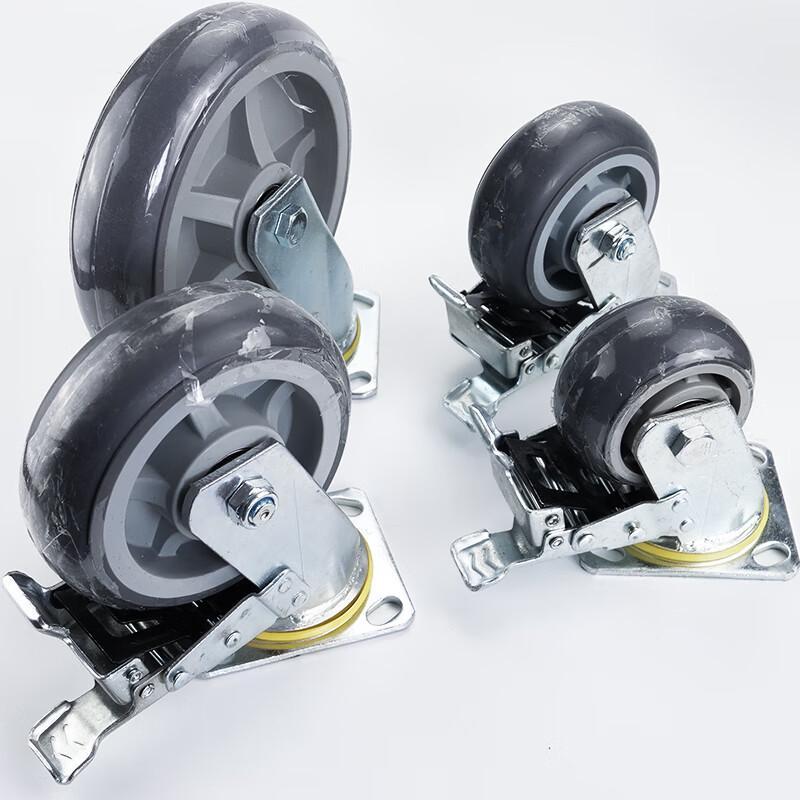 Haisidick HKCL-701 Heavy-Duty TPR Rubber Swivel Caster Wheel