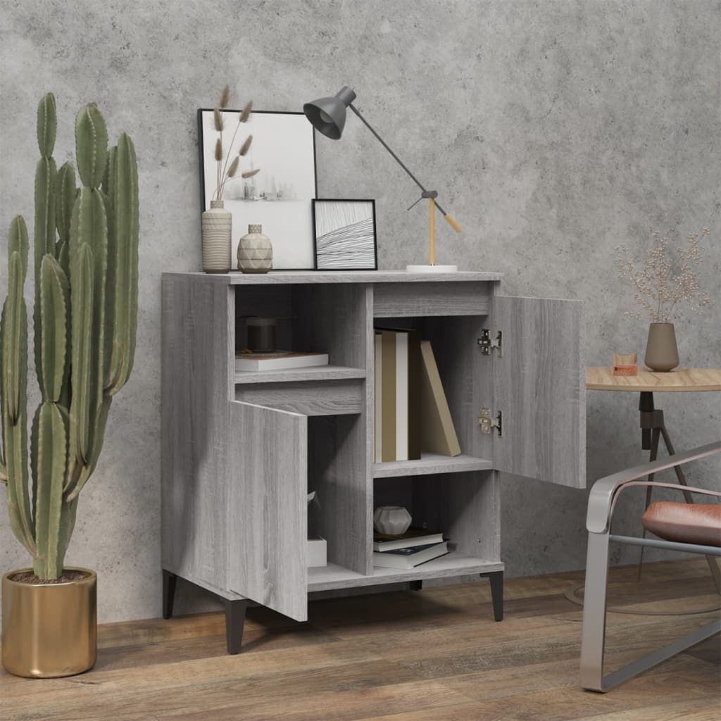Vidaxl Chest of Drawers, Sonoma Oak Grey, 60X35X70 Cm, Wood-Based Material