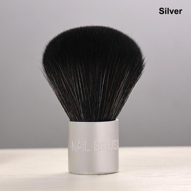 Wooden Handle Soft Bristle Nail Dust Cleaning Brush Nail Dust Powder Remover Brushes Soft Bristle Nail Salon Cleaning Accessory серебряный
