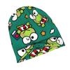 Sanrio Kerokero Keroppi Knit Hat with Subtle Fashion Details, Ideal for Adults Seeking Texture And Character In Cold-Season Daily Wear